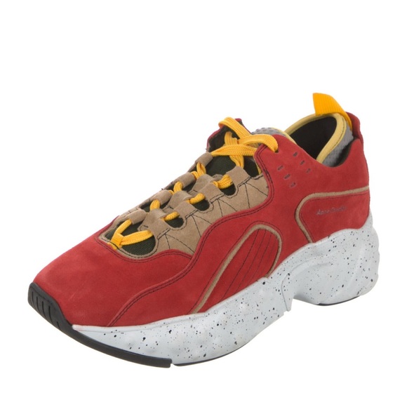 Acne studios suede colorblock pattern sneakers - Picture 1 of 11